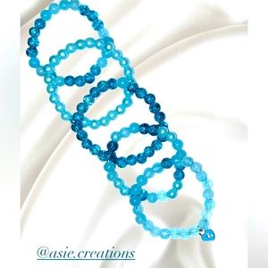 Five set handmade beaded bracelets